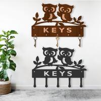 Owl Key Holder Laser Cut File: Wood & Metal Designs (Digital Download)