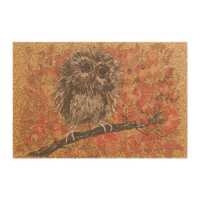 Autumn Owl Doormat - Cozy Fall Decor, Front Door Welcome Mat, Rustic Home Entrance, Nature Lover Gif