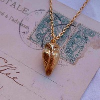 Sleepy Owl Necklace, Owl necklace, Gold Owl, Owl Jewellery