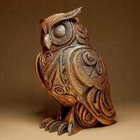 Ornamental OWL 3D Printed Sculpture, Statue, Figure, Figurine Home Decoration (hand painted)
