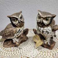 Set of Vintage Homeco Owl Figurines # 1114