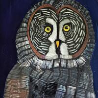 Grey Owl Original Oil Painting