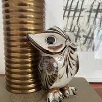 Vintage Signed Ken Edwards Tonalá Horned Owl Figure - Mexican Pottery, El Palomar, Bird Figur