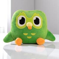 Duolingo Green Owl Plush Toy, Plushie of Duo The Owl, Cartoon Owl Doll Soft Stuffed, Animal Children