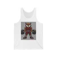Muscle Owl Unisex Jersey Tank - Fitness Apparel, Workout Gear, Gym Shirt, Weightlifting Top, Activew