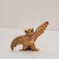 Owl figurine Vintage brass statuette Animal figurine Bronze Owl Lover gift Decor -Vintage brass bird