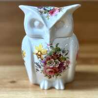 Hammersley Vintage Owl Trinket Jar I  Floral lidded pot | Dainty Flowers l Jewellery Storage | Farm 