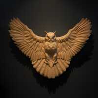 Owl Sculpture-  Spiritual Home Decor- Wall Decor