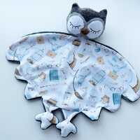 Magic owl lovey blanket for little wizard Potter baby shower gift