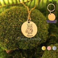 Owl Necklace • Owl Pendant • Personalized Necklace • Gifts For Kids • Birthday G