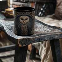 Medieval Barn Owl Mug - Dark Aesthetic Medieval Owl Mug - Owl Coffee Cup - Owl Gifts - 11oz or 15oz 