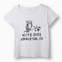 70s Vintage OWL Printed Tee by VERT DENSE