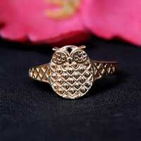Handcrafted Golden Owl Ring &ndash; Unique Ethnic Jewelry for Women"