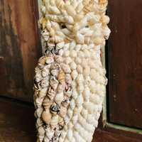 Vintage Seashell Covered Owl Figurine: Retro Beach Decor