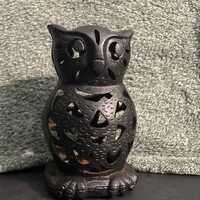Cast Iron Owl String Holder Antique