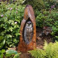 Owl in a nook indoor or outdoor chainsaw carving