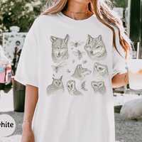 Comfort Colors® Wolf T-Shirt, Cottagecore Aesthetic Owl Shirt, Cottagecore Shirt, Aesthetic Tshi