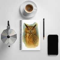 Libreta búho (Bubo bubo) en acuarela | Owl Notebook Watercolor | Cuaderno artístico  p