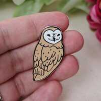 Owl Enamel Pin, Bird Brooch, Cute Animal Enamel Pin
