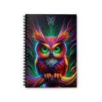 Vibrant Owl Spiral Notebook | Colorful Journal for Creativity, Gift for Students, Nature Lovers, Art