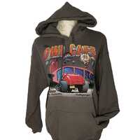 Vintage Owl Cafe L Sweatshirt Albuquerque Balloon Fiesta Gray Distressed Humor Owlbuquerque Diner Ho