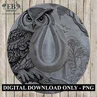 Owl Laser Hat Burning Design, Digital Download PNG, Hat Burning Template, Hat Laser Engraving Design