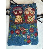 Owl Tapestry Crossbody Bag, Woven Shoulder Bag, Cute Bird Purse, Small