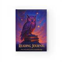 Fantasy Owl Reading Journal - Ruled Line, Notebook, Diary, Blank Sketchbook, Gift for Writers, Daily