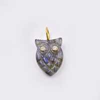 Designer labradorite Owl Charm Jewelry