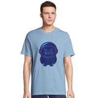 Neon Space Owl Tee - Unisex Cotton T-Shirt - Perfect for Everyday Wear & Gifts