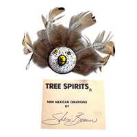 Owl Kachina  Tree Spirits Signed Sherri Brown 1992 Feathers Southwestern Mexican
