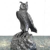 Vintage Pewter Owl, Miniature | Pewter Bird