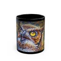 Owl Mug, Bird Lover Gift, Wildlife Coffee Cup, Animal Art Tea Mug, Nature Gift for Her, 11oz 15oz Bl