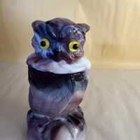 Vintage Imperial Light Amethyst Slag Glass Owl Candy Dish