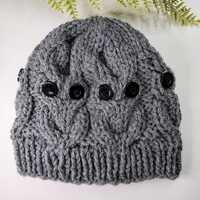 Knit Owl Beanie – Baby Infant Hat - Photo Prop