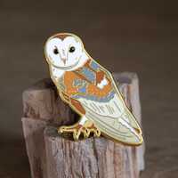 Barn Owl Enamel Pin Badge