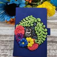 Handmade Owl & Sloth Polymer Clay Journal: Art Sketchbook