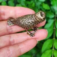 Vtg Vintage style brass copper owl statue, Cute owl Bird statue figure ornaments, Hawk paperweight g