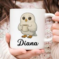 Personalized Owl Mug, Owl Coffee Mug, Owl Lover Gift, Gift for Her, Cute Owl Gift, Christmas Gift, A