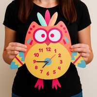 Owl Pendulum Clock - Wall Clock - Wall Decor - Animal Clocks - Kids Bedroom - Owl Wall Art - Nursery