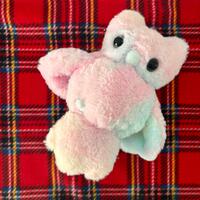 Rainbow large owl, handmade plushie