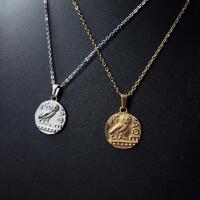 Athena Owl Necklace, Mythology Necklace, Ancient Greek Coin Pendant, Historical Jewelry