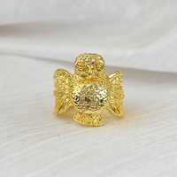 Brass Owl Ring: Vintage Gold Bird Jewelry