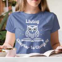 Book Owl T-Shirt: Late Night Reader, Cozy Bookish Apparel