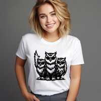 Owl Silhouette PNG: Animal Clip Art, Cricut Cut Files, Digital Drawing, Owl With Sunglasses