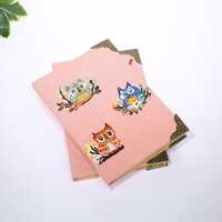 Custom Owl Embroidery Linen Journal: Handmade A5 Notebook