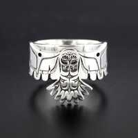 Northwest Coast Native Unisex Owl Ring Various Sizes