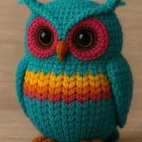 Colorful Crochet Owl Pattern PDF Easy Amigurumi Toy Tutorial for No-Sew Owl Plush DIY Soft Animal Do