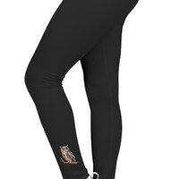 Owl Animal Leggings, Women's Yoga Pants, Active Wear, Workout Tights, Owl Spirit Animal Print Le