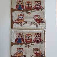 Owl Tapestry Cushion Cover, Set of Two